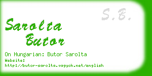 sarolta butor business card